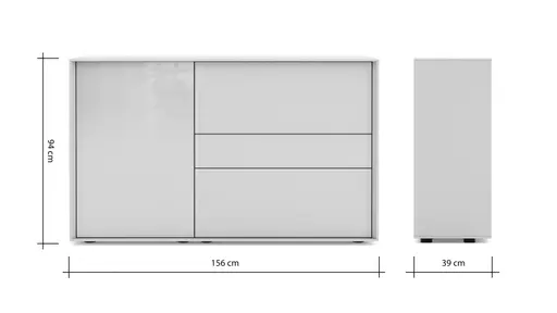 Sideboard Parano - Lack, Rot