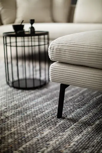 Ecksofa Helmi - 2,5-Sitzer, Ecke rechts, Cord, Creme