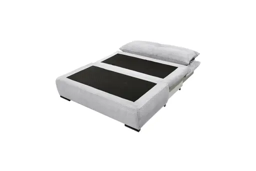 Schlafsofa - 2-Sitzer inkl. Schlaffunktion, Stoff, Hellgrau