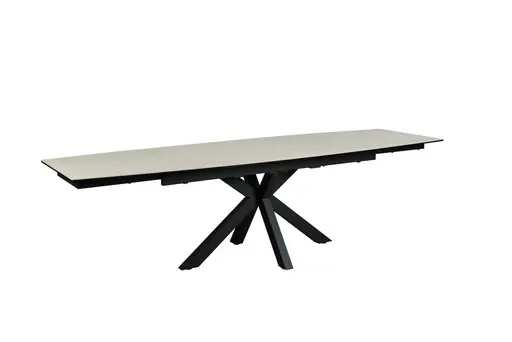 Esstisch MELANIA - ausziehbar, LB ca. 180x95 cm, Glaskeramik, Travertin farbig