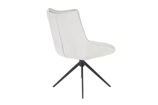 Stuhl MANDY - drehbar, Stoff, Silbergrau