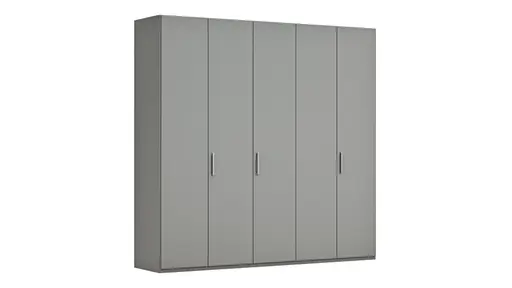 Drehtürenschrank Viana - B. ca. 250 cm, Lack, Steingrau