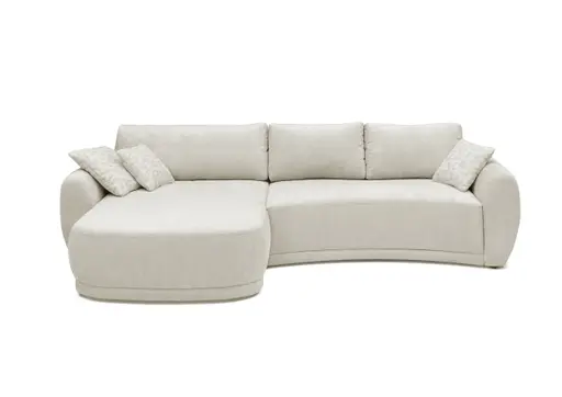 Ecksofa JOSUA - 3-Sitzer, Ecke rechts, Stoff, Beige