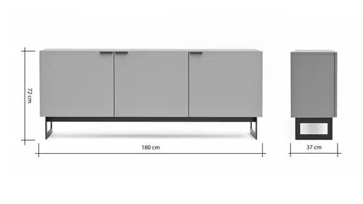Sideboard 4450 - Lack, Olivgrün