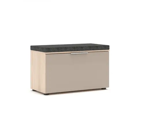 Garderobe - inkl. Sitzkissen, Riva Eiche Nachbildung, Kaschmir