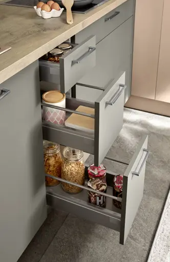 Winkelküche 32.120 3 324, Taupegrau