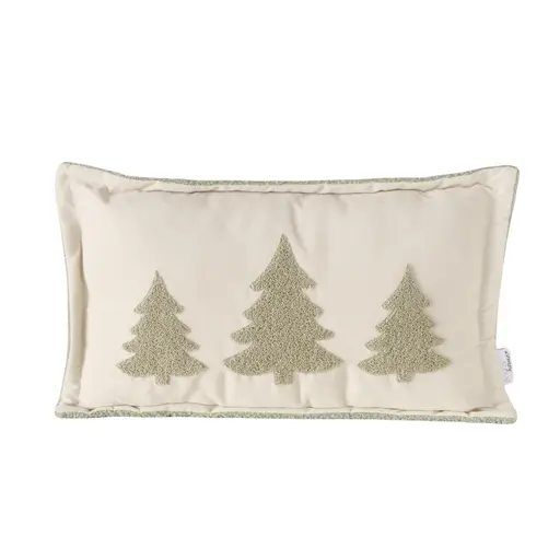 Deko-Kissen - BL ca. 30x50 cm, Creme/Grün