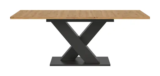 Esstisch - ausziehbar, LB ca. 150x90 cm, Artisan Eiche Nachbildung, Grau