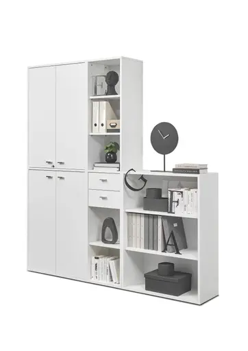 Regalsystem - Weiß matt Lack