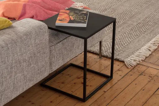 Überstelltisch Kai - LBH ca. 40x40x50 cm, Metall, Schwarz