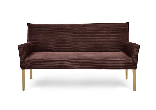 Polsterbank SITTING TOGETHER_K- Stoff, Rost, Eiche Natur