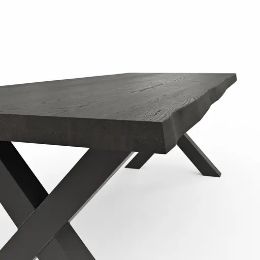 Esstisch Clifton - LB ca. 260x100 cm, Zerreiche massiv, Smoke