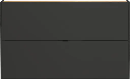 Schuhschrank GIANNA - B ca. 140 cm, Graphit, Navarra Eiche Nachbildung