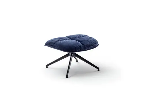 Hocker Unn - Stoff, Indigo