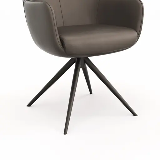 Armlehnstuhl Mis - Leder, Dunkelbraun, Gestell, Schwarz