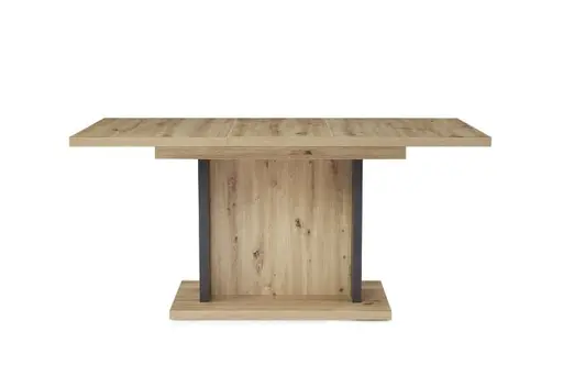 Esstisch - LB ca. 120x80 cm, inkl. Ausziehfunktion, Artisan Dekor, Anthrazit