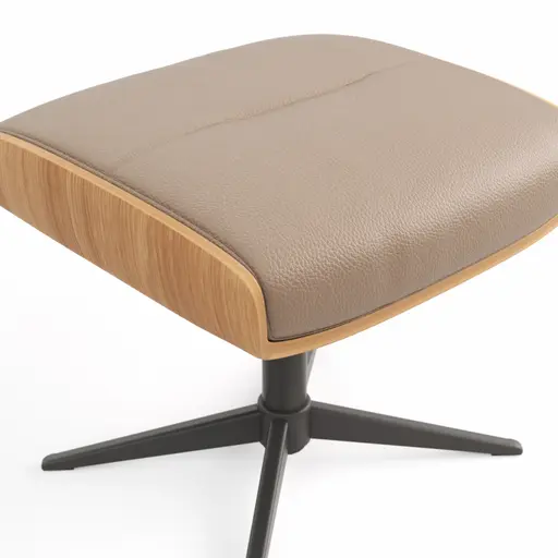 Hocker Amila - Größe M, Leder, Rauchbraun