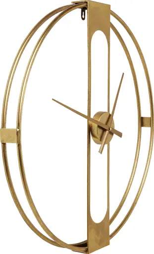 Wanduhr- D ca. 60 cm, Rund, Stahl, Pulverbeschichtet, Goldfarben