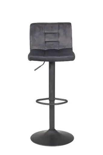 Barhocker - höhenverstellbar, Stoff, Grau