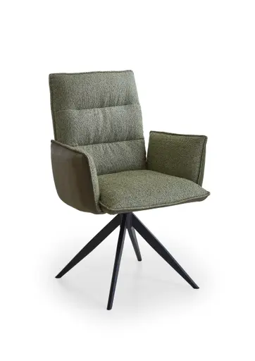 Armlehnstuhl - drehbar, Stoff grün