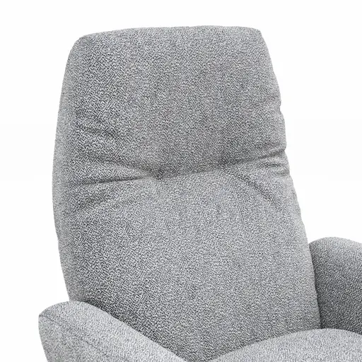 Einzelsessel Terni - Relaxfunktion, Sternfuss, Stoff, Hellblau