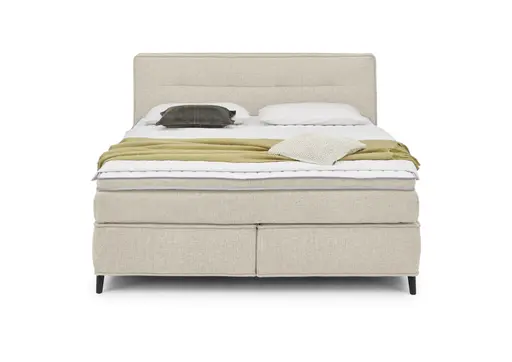 Boxspringbett- Liegefläche ca. 180x200 cm, Stoff, Beige