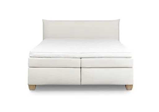  Boxspringbett HADAI- Liegefläche ca. 180x200 cm, Stoff, Beige, TFK H2/TFK H3