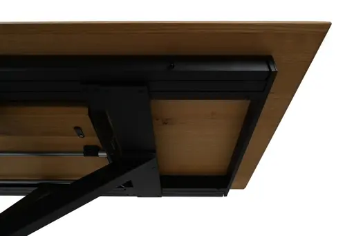 Esstisch MAKAIO - ausziehbar, LB ca. 180x90 cm, Eiche Furnier, Schweizer Kante, Schwarz