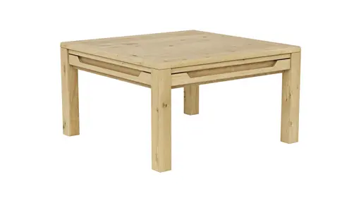 Couchtisch Amora - LBH ca. 80x80x45 cm, Wildeiche massiv bianco