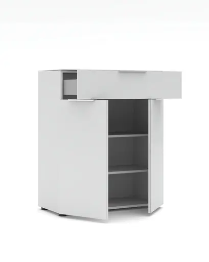 Schuhschrank - B ca. 80 cm, Weiß