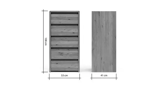 Kommode Baltimore - Wildeiche massiv