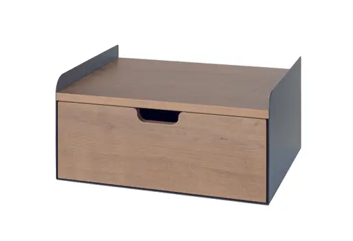 Nachtkonsole - LB ca. 40x30 cm, Anthrazit, Eiche natur Nachbildung