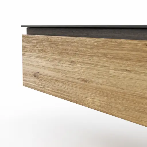 Nachtkonsole Baltimore - Rechts, Wildeiche massiv, Metall