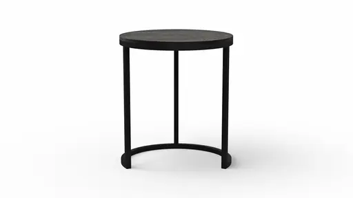 Beistelltisch Kai -LBH ca. 39x39x45 cm, Asteiche massiv, Schwarz