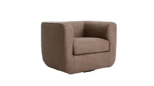 Sessel Stormy - drehbar, Stoff, Rauchbraun