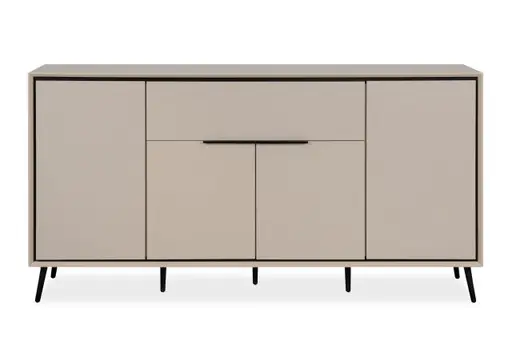 Sideboard - B ca. 175 cm, Sand, Schwarz