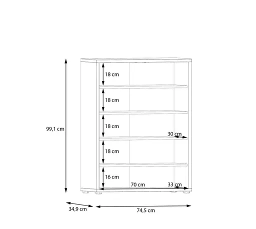 Schuhkommode FAID- Eiche Dekor