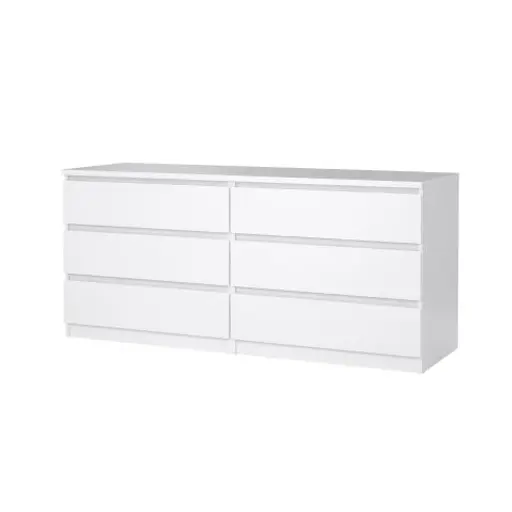 Kommode - B ca. 154 cm, Weiß Hochglanz