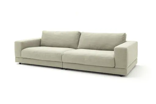 Sofa Juni - 3-Sitzer, Stoff, Lindgrün