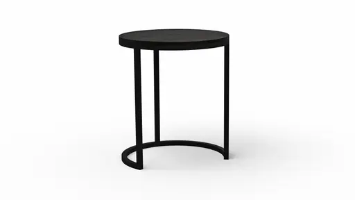 Beistelltisch Kai -LBH ca. 39x39x45 cm, Asteiche massiv, Schwarz