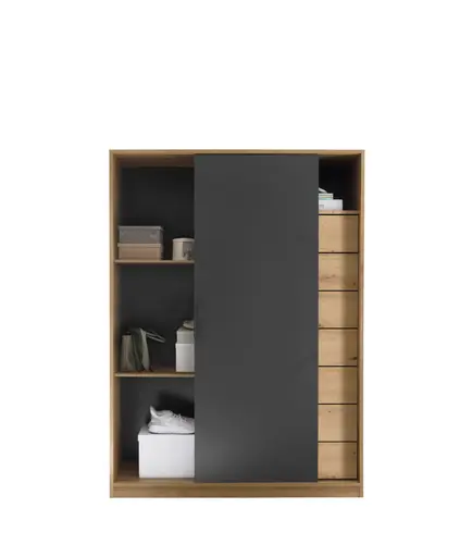 Kommode- Eiche Dekor, Graphit