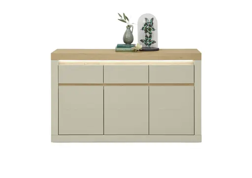 Sideboard - mit Beleuchtung, B ca. 149 cm, Kaschmir, Stone Eiche Nachbildung