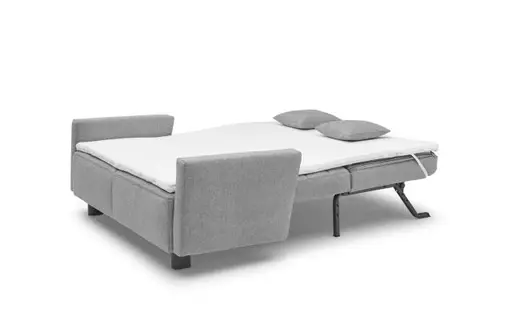 Funktionssofa EASY Optik D - 2-Sitzer, 140 cm inkl. Schlaffunktion, Stoff, Hellgrau