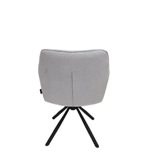 Armlehnstuhl MARLE - drehbar, Stoff, Silberfarben