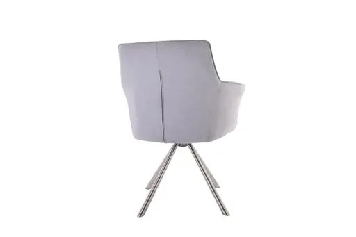 Armlehnstuhl MIREIA - drehbar, Stoff, Hellgrau