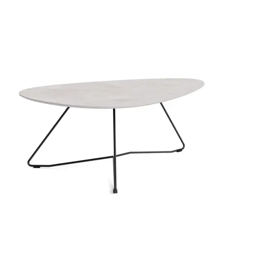 Couchtisch Oliva - LBH ca. 100x70x37 cm, HPL, Creme Natur