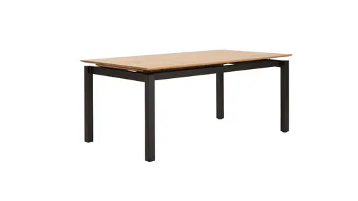 Esstisch Rushmore - ausziehbar, LB ca. 180x100 cm, Eiche massiv, bianco geölt