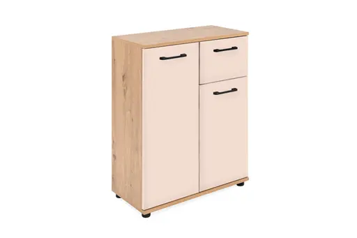 Kommode- B ca. 60 cm, Eiche Dekor, Beige
