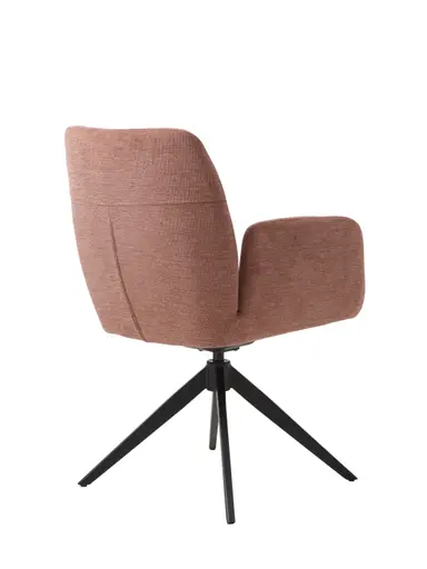 Armlehnstuhl - drehbar, Stoff, Rosa