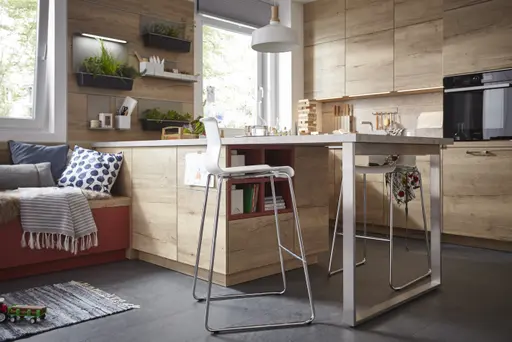 U-Küche 52.190 GL 7 519, Alteiche Provence Synchronpore Nachbildung 